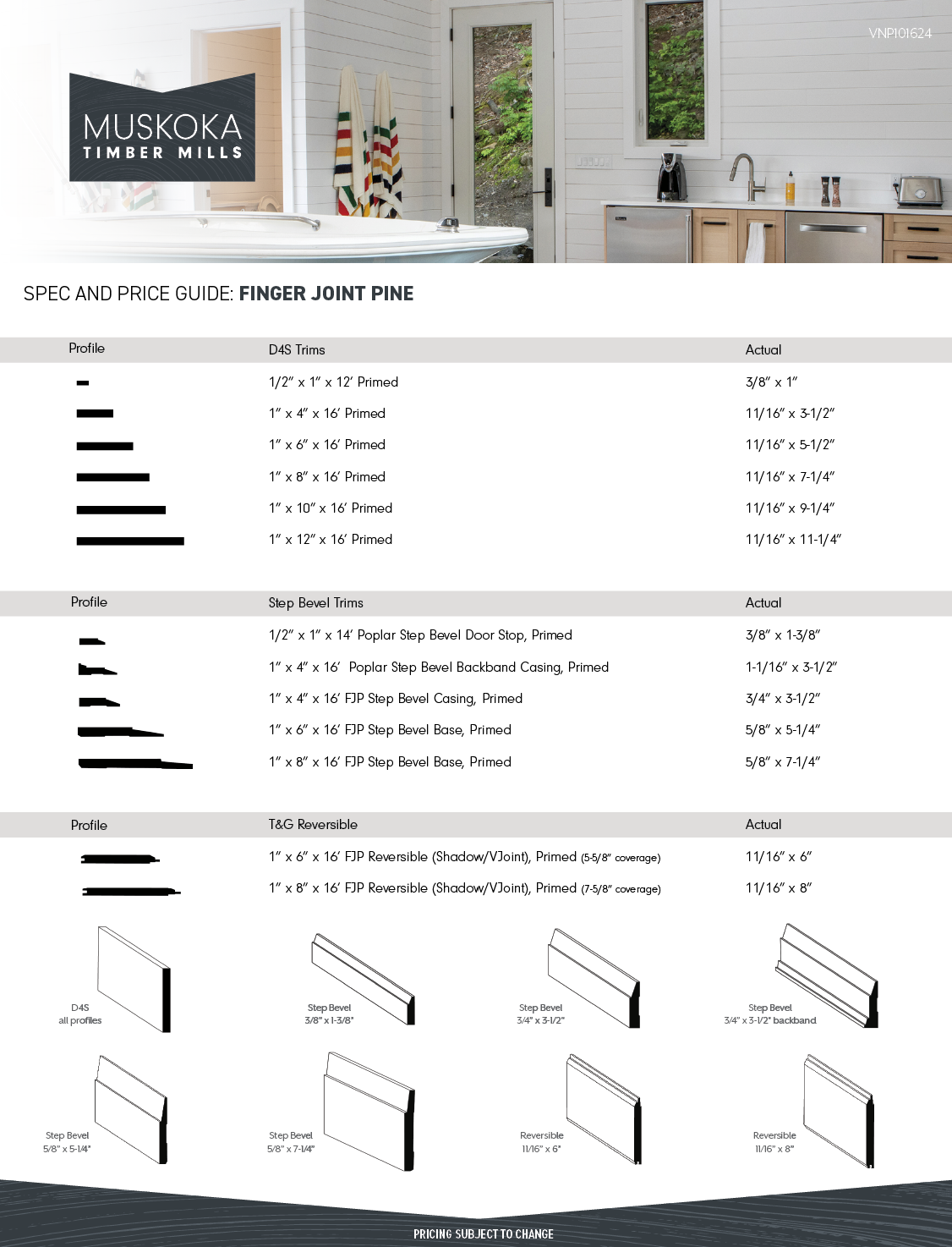 Finger Joint Pine Spec Guide