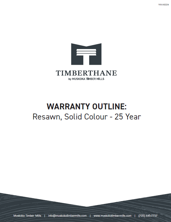 Timberthane Warranty: Resawn, Solid Colour