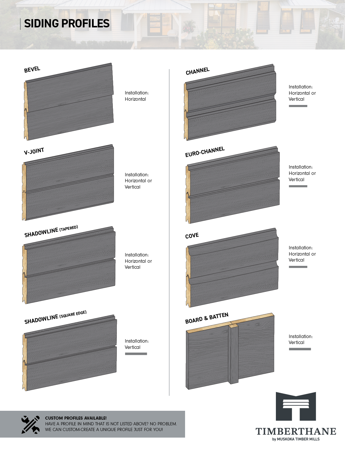 Timberthane Siding Profiles