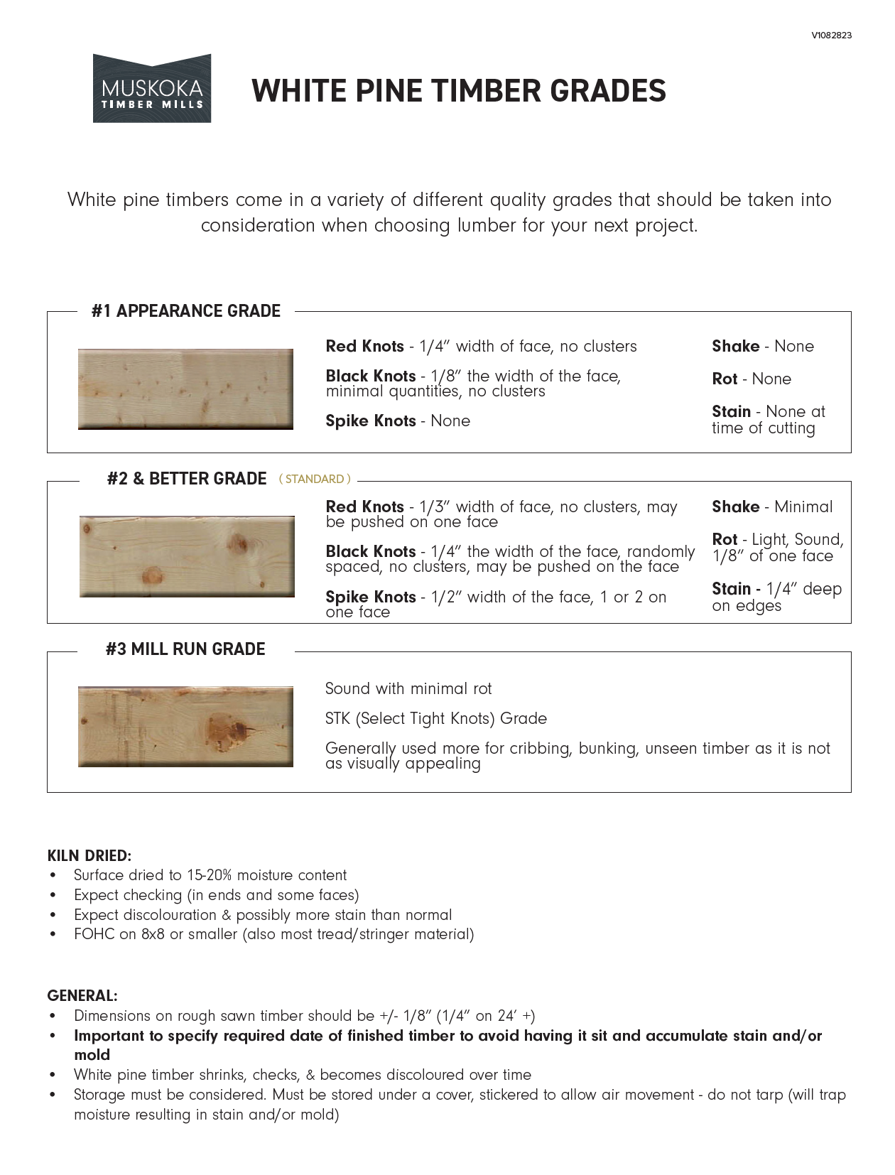 White Pine Timber Grades